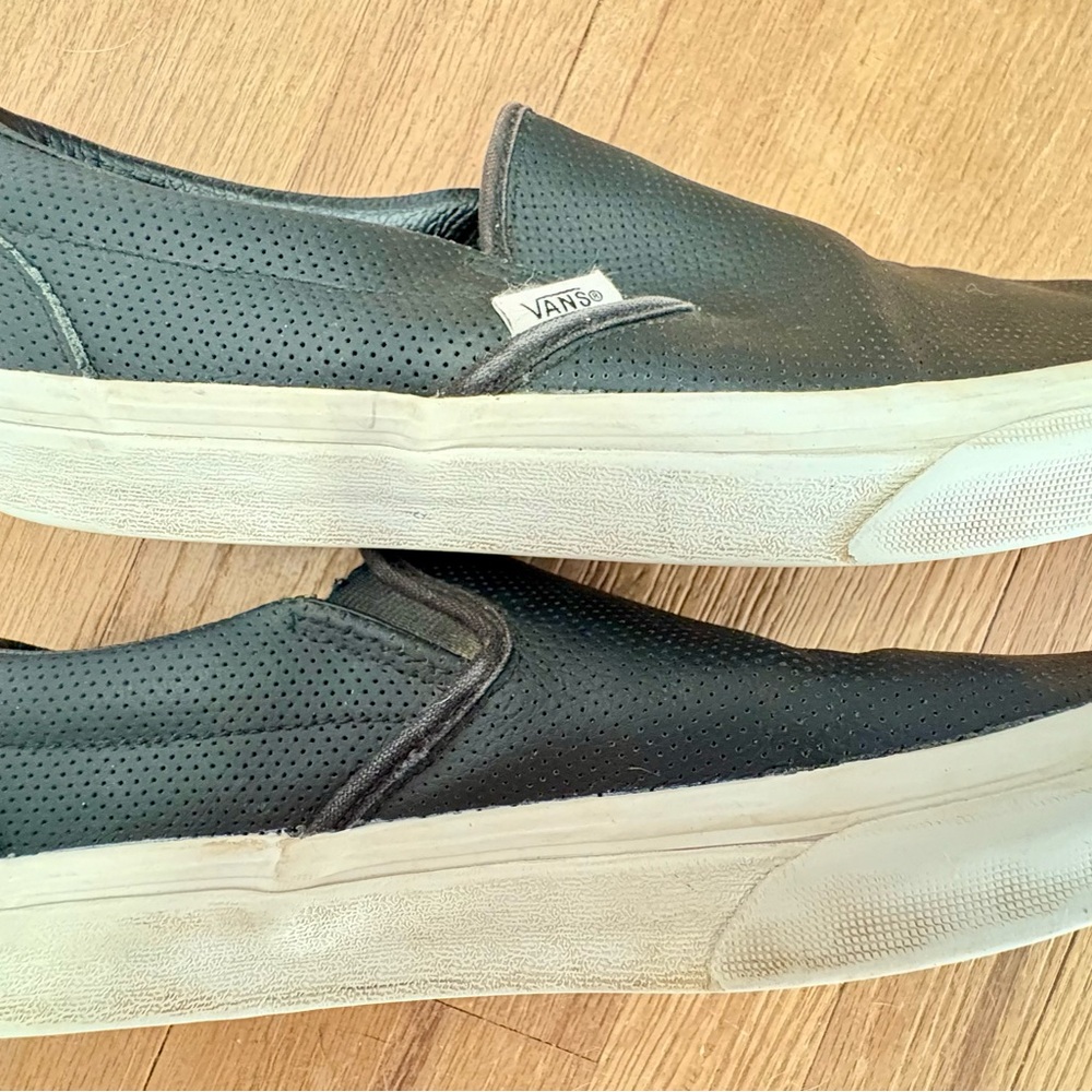Vans Men's Perforated Black Slip-On Sneakers - Picture 3 of 9